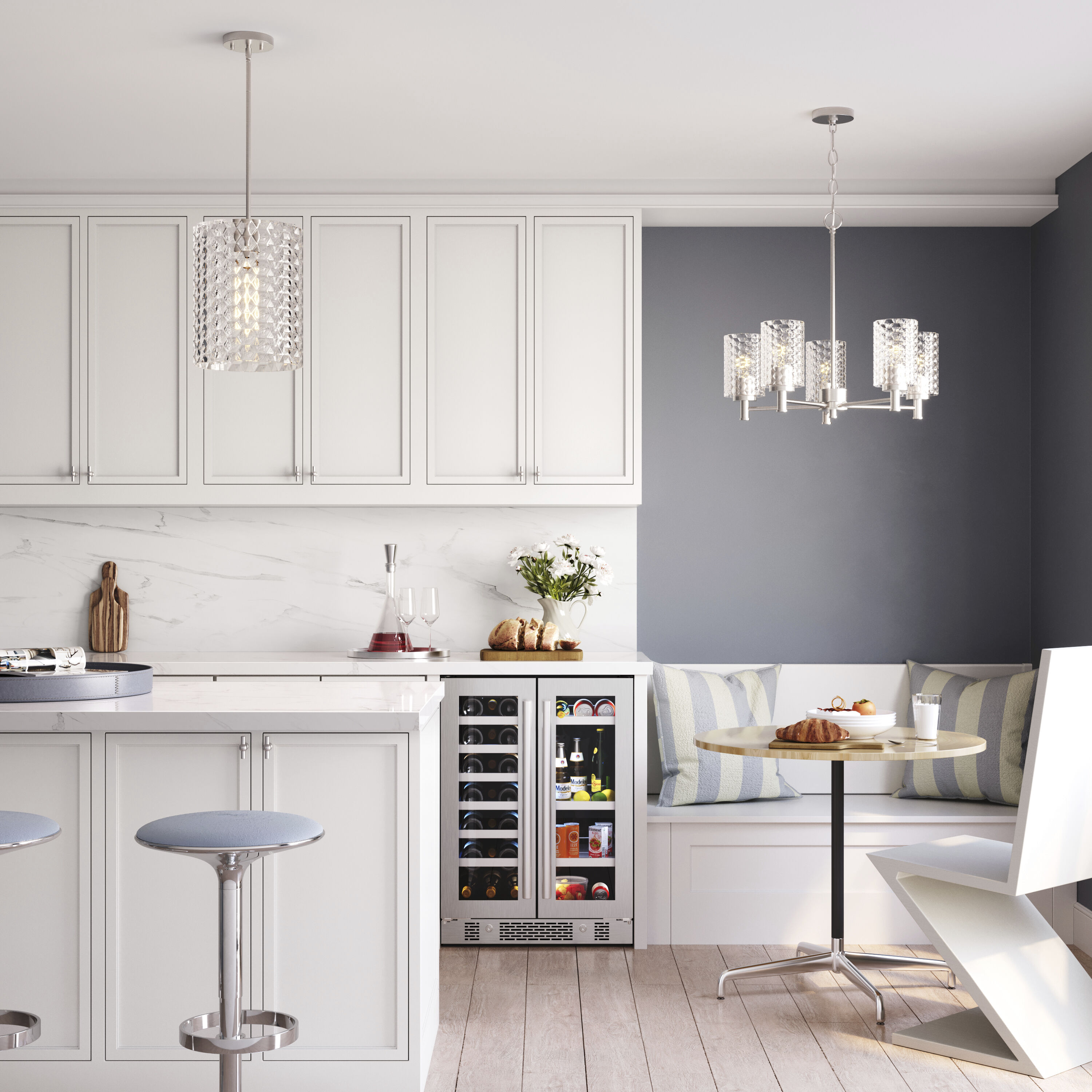 Ashli 5 Light 25 inch Brushed Nickel Chandelier Ceiling Light